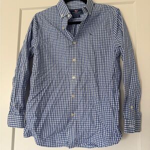 Vineyard Vines Men's Blue Checkered Button Down Shirt